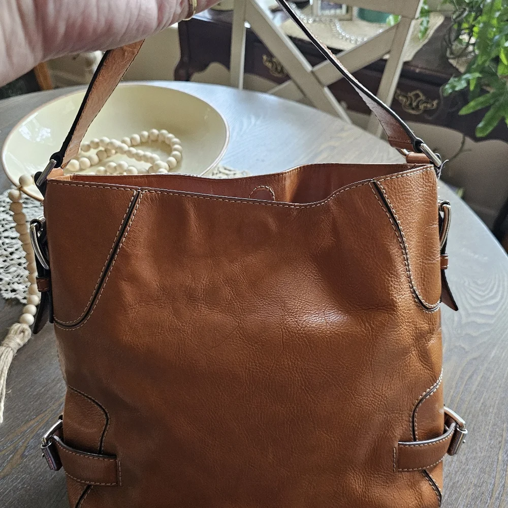 MICHAEL Michael Kors Vintage Chestnut Leather Shoulder Bag/Hobo - Picture 6 of 10